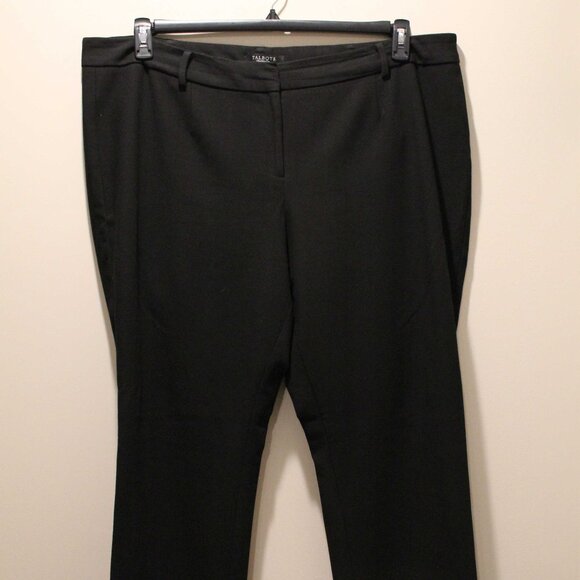 Talbots Black Straight Leg Signature Pants - Sz 18W - Picture 1 of 6
